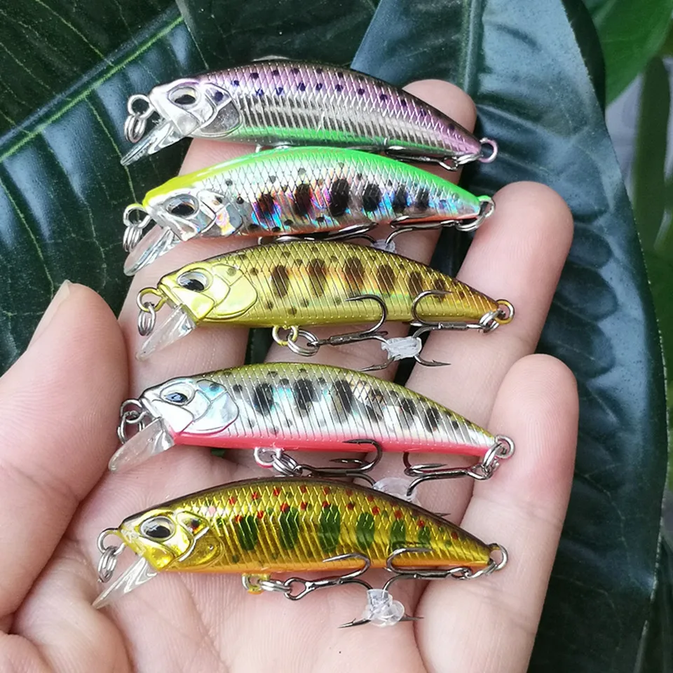 TSURINOYA DW63 50mm 5g Sinking Minnow Hard bait Fishing Lures Mini Minnow  hook Artificial bait