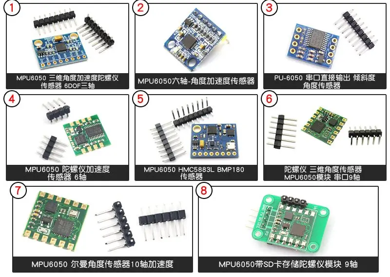 Gy-521 mpu6050 module 3D angle sensor 6DOF three six axis accelerometer electronic gyroscope