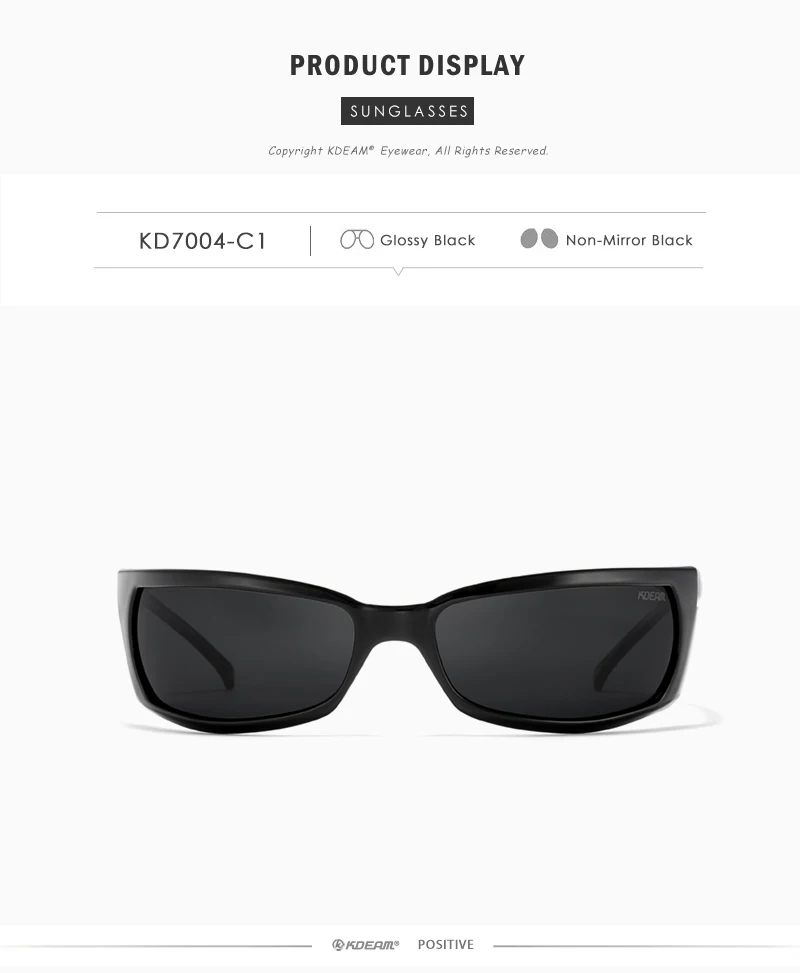 KDEAM Outdoor Sport Brille Polarisierte Sonnenbrille Männer Einzigartig Shaped Gläser Mit Harten Box Minimal Design 2021 – Detail 7