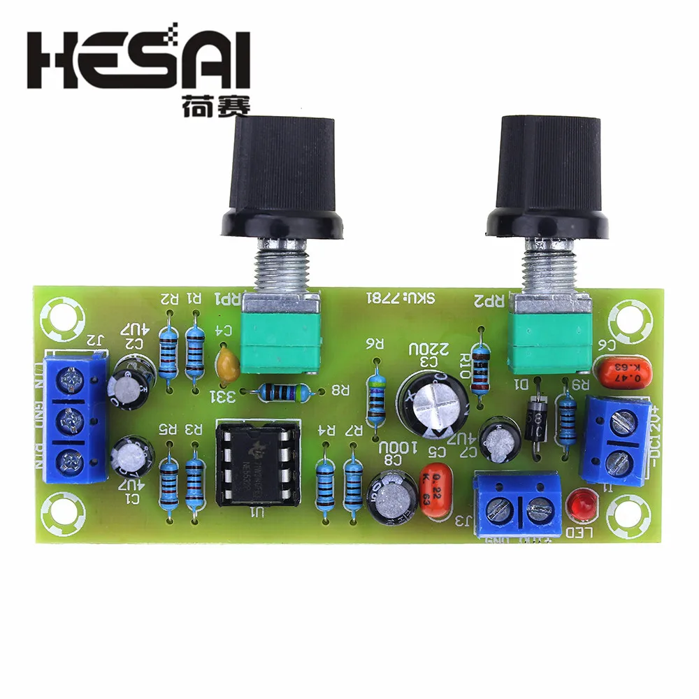 Smart Electronics DC 10-24V 22Hz-300Hz Filter Plate Subwoofer Amplifier Preamp Board 2.1 3-Channel