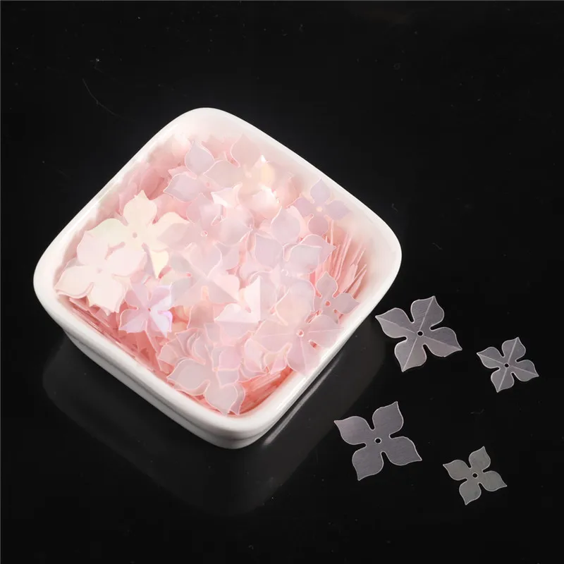 New! Matte Color Lucky Clover DIY Sequins 10mm 20mm Flat Cup Flowers Windmill Sequin Paillette For Jewelry Garments Sewing Craft