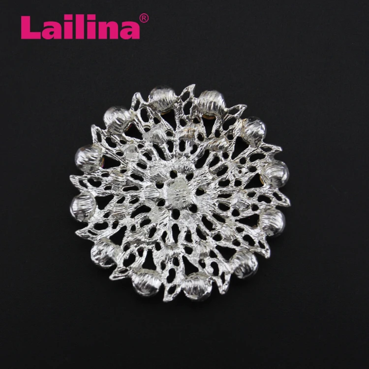 50pcs free shipping  Crystal Rhinestone button Flatback for Wedding Invitation in Zinc Alloy