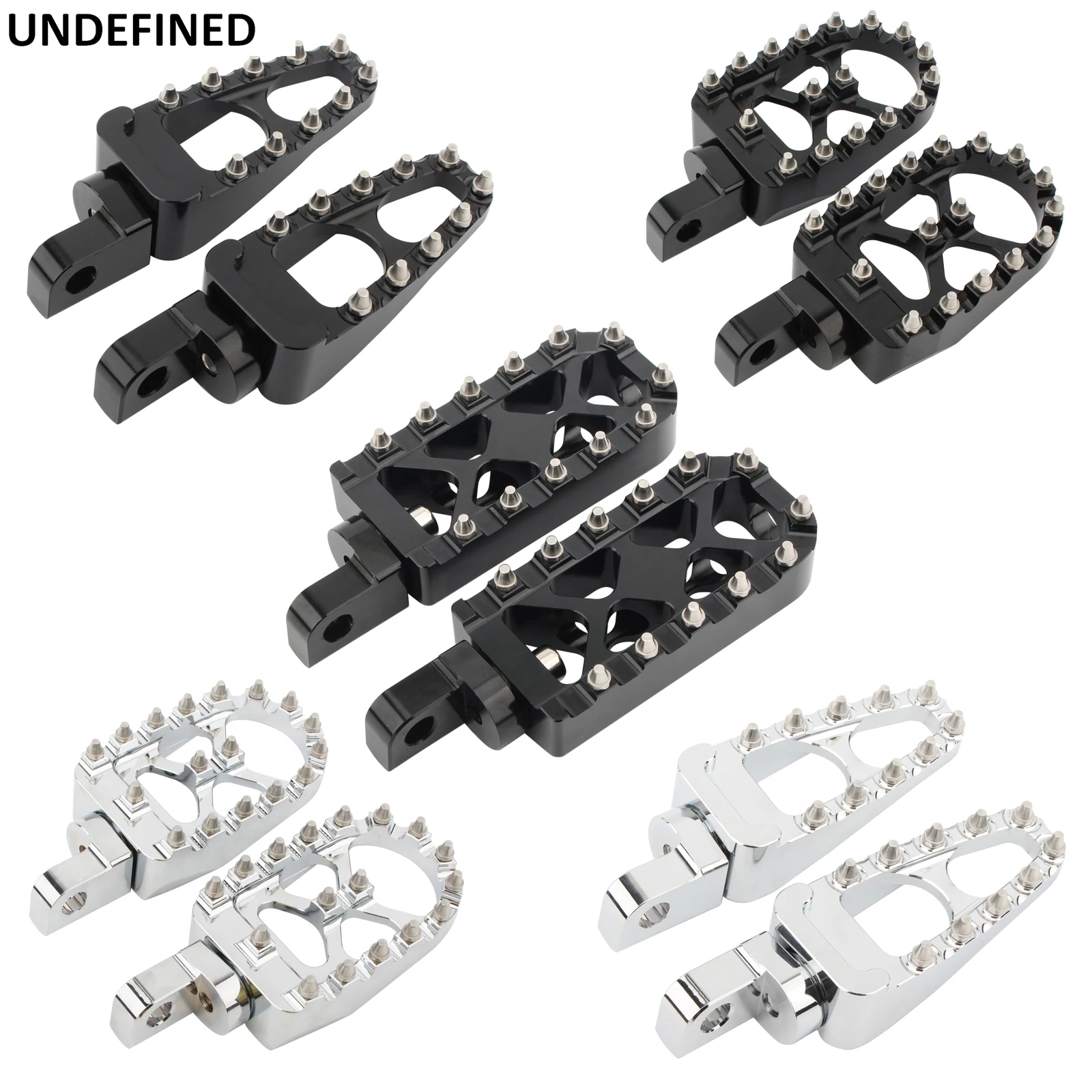 MX Foot Pegs Motorcycle Wide Fat Footpegs Bobber Footrests For Harley Dyna Fatboy Sportster 883 1200 XL FXSB Softail 360 Roating