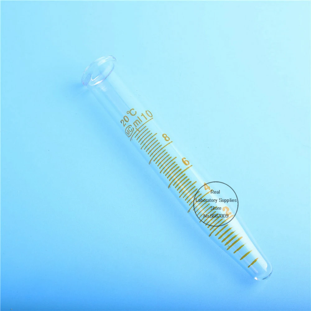 10pcs/lot Lab Graduated V-shape bottom 5ml 10ml 15ml 20ml  glass Graduated centrifuge tube