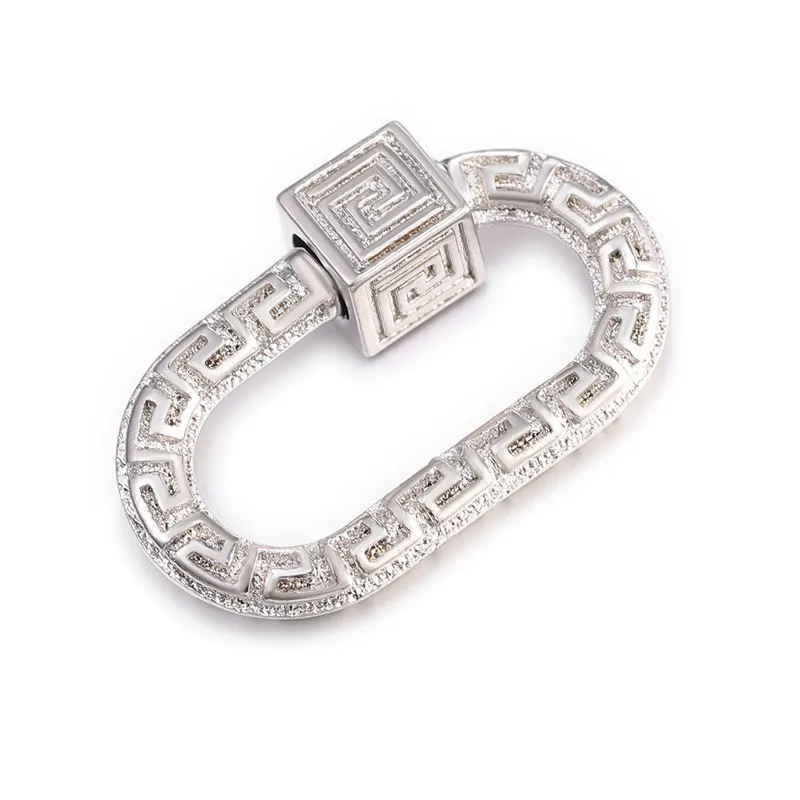 High-quality carabiner Rectangle Shape Lock Screw Clasp Link Gold Plated For Necklace Making Beading Jewelry Findings