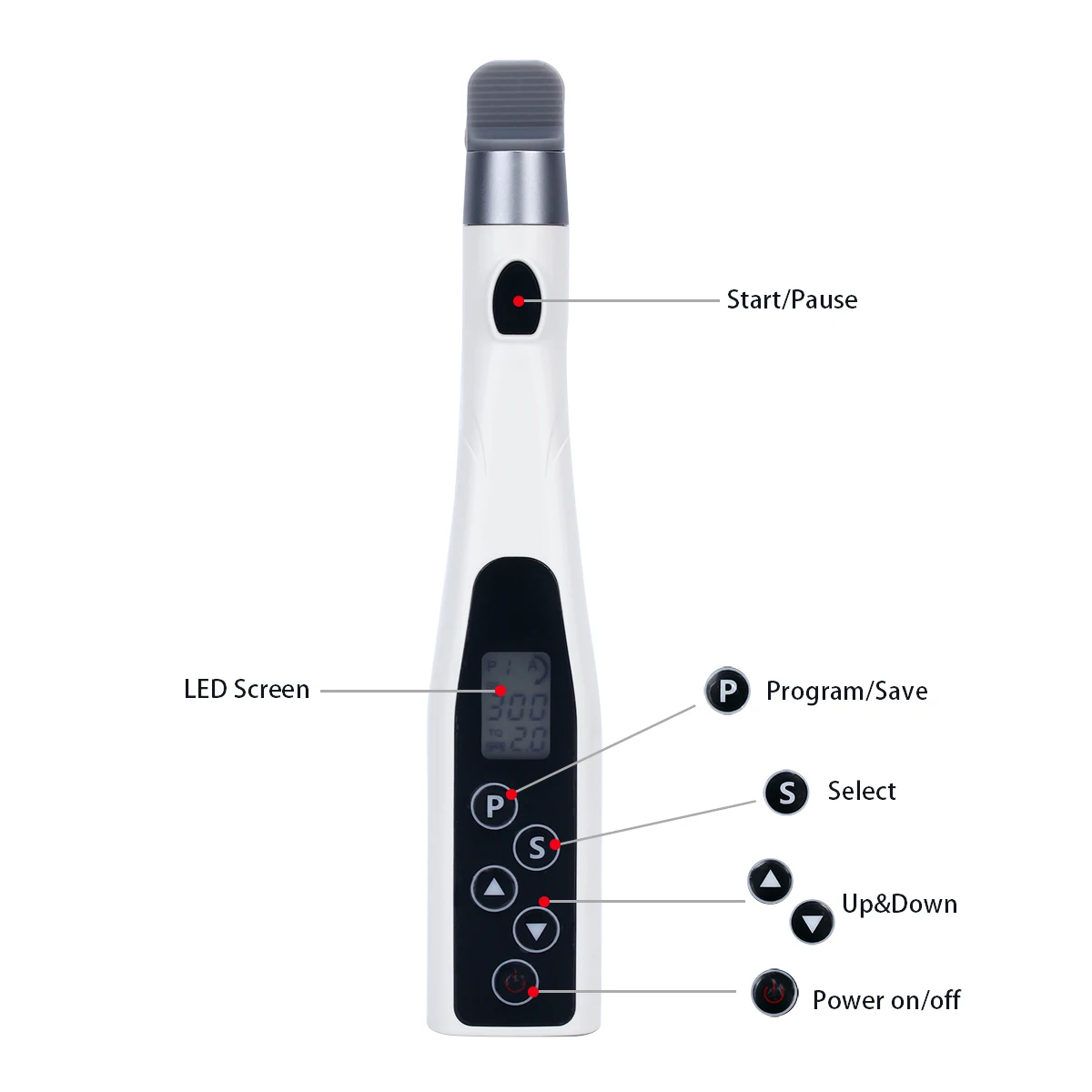 Dental LED Wireless Mini 16:1 Reduction Contra Angle Endo Motor Endodontic Treatment 6 Kinds of Procedures Handpiece