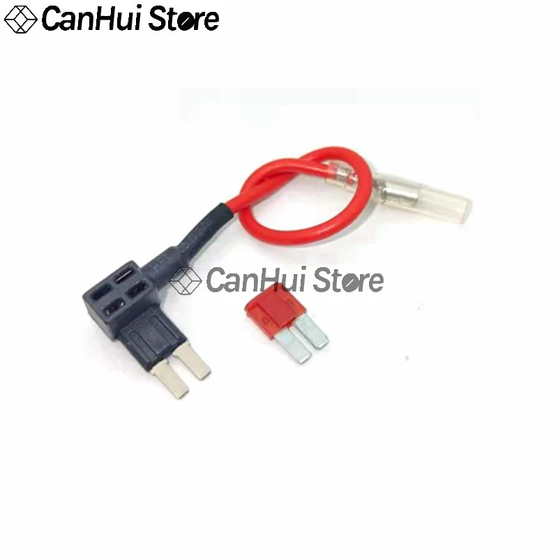 12V Mini Small Medium Size Car Fuse Holder Add-a-circuit TAP Adapter with 10A Standard ATM Blade Fuse Take Electrical Appliances