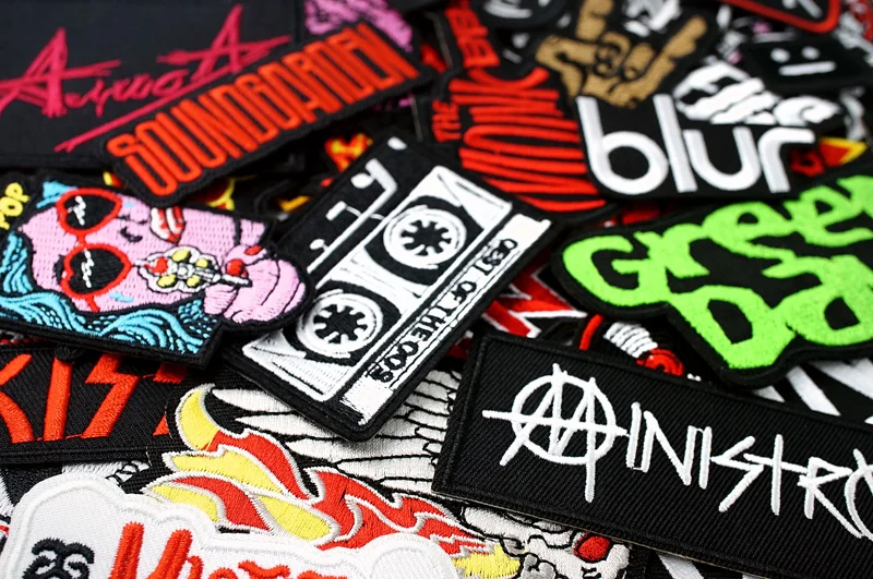 Bands Iron On Patches Apparel Sewing Fabric Handmade Appliques For Clothing Punk Rock Stickers Badges Parche
