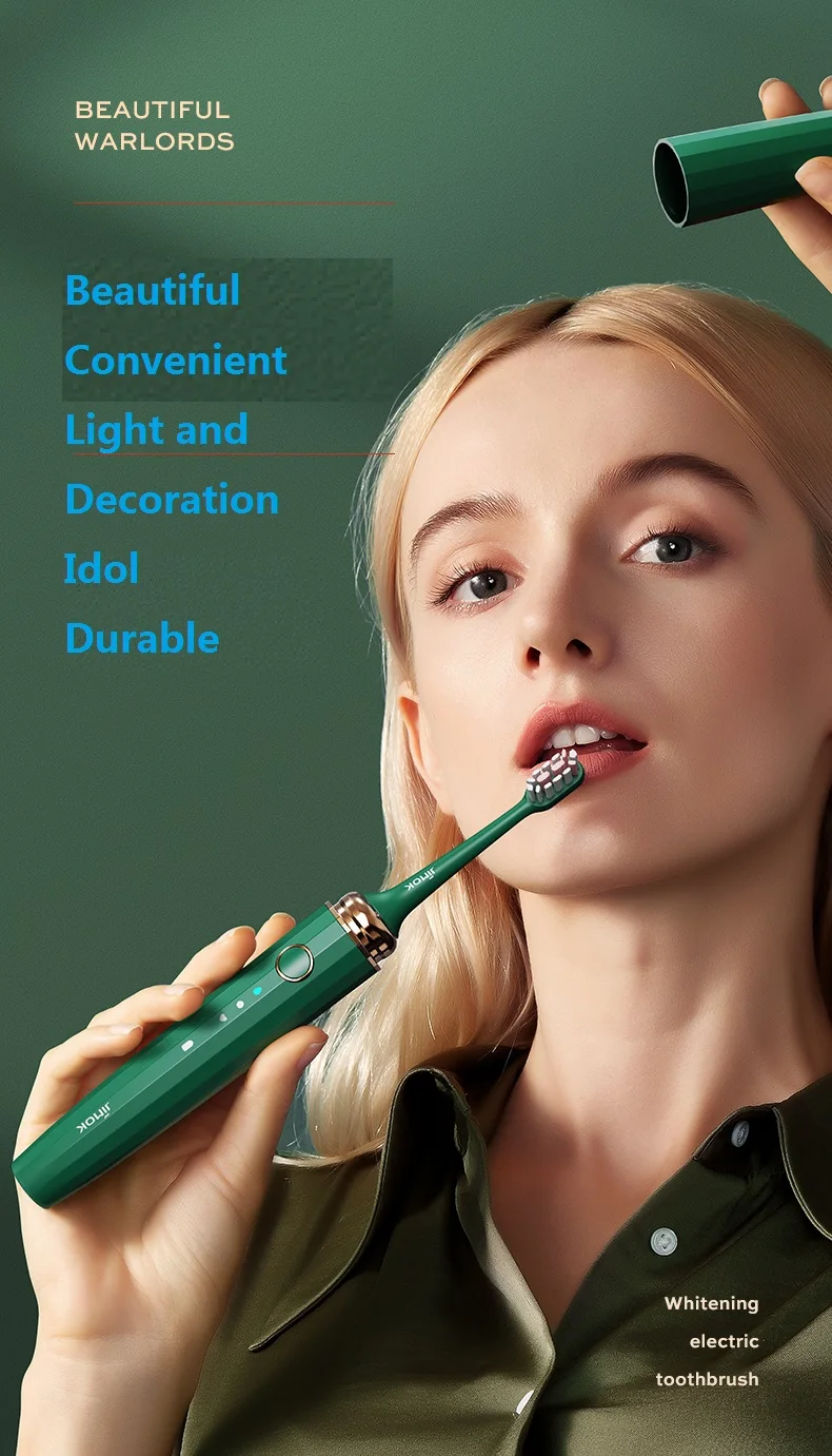 JIMOK-소닉 전동 칫솔, 울트라 소닉 자동 업그레이드 USB 충전식 고속 충전 성인 방수 칫솔 (K3)