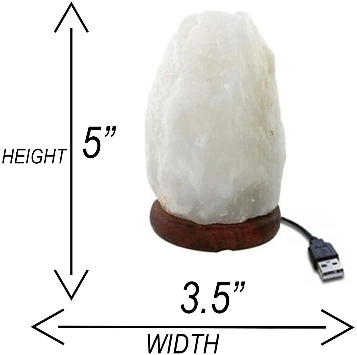 Himalayan Crystal Salt Lamp USB Natural Formation Colorful Warm White LED Mineral Salt Lamp Bedroom Decoration Night Light