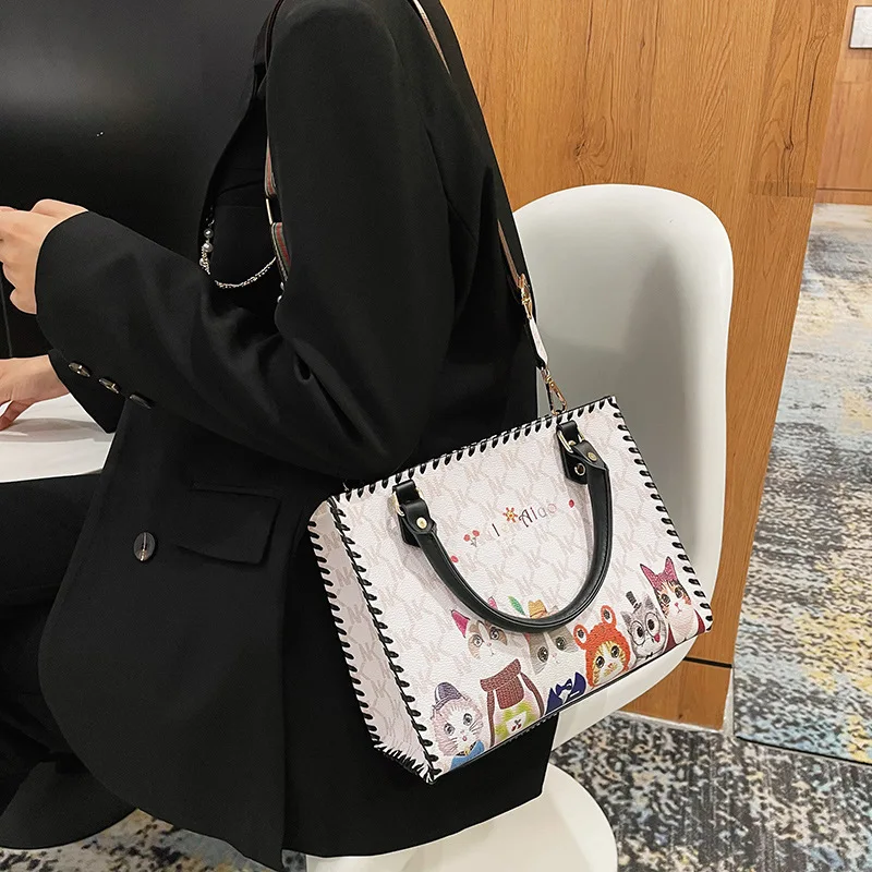 Customized Printed Tote Bag DIY Handmade Woven Bag Material Shoulder Bag Large Capacity High Quality Handbag