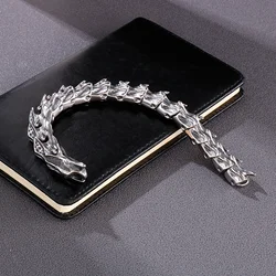 316L Stainless Steel Dinosaur Bone Bracelet Men Link Charm Rock Jewelry