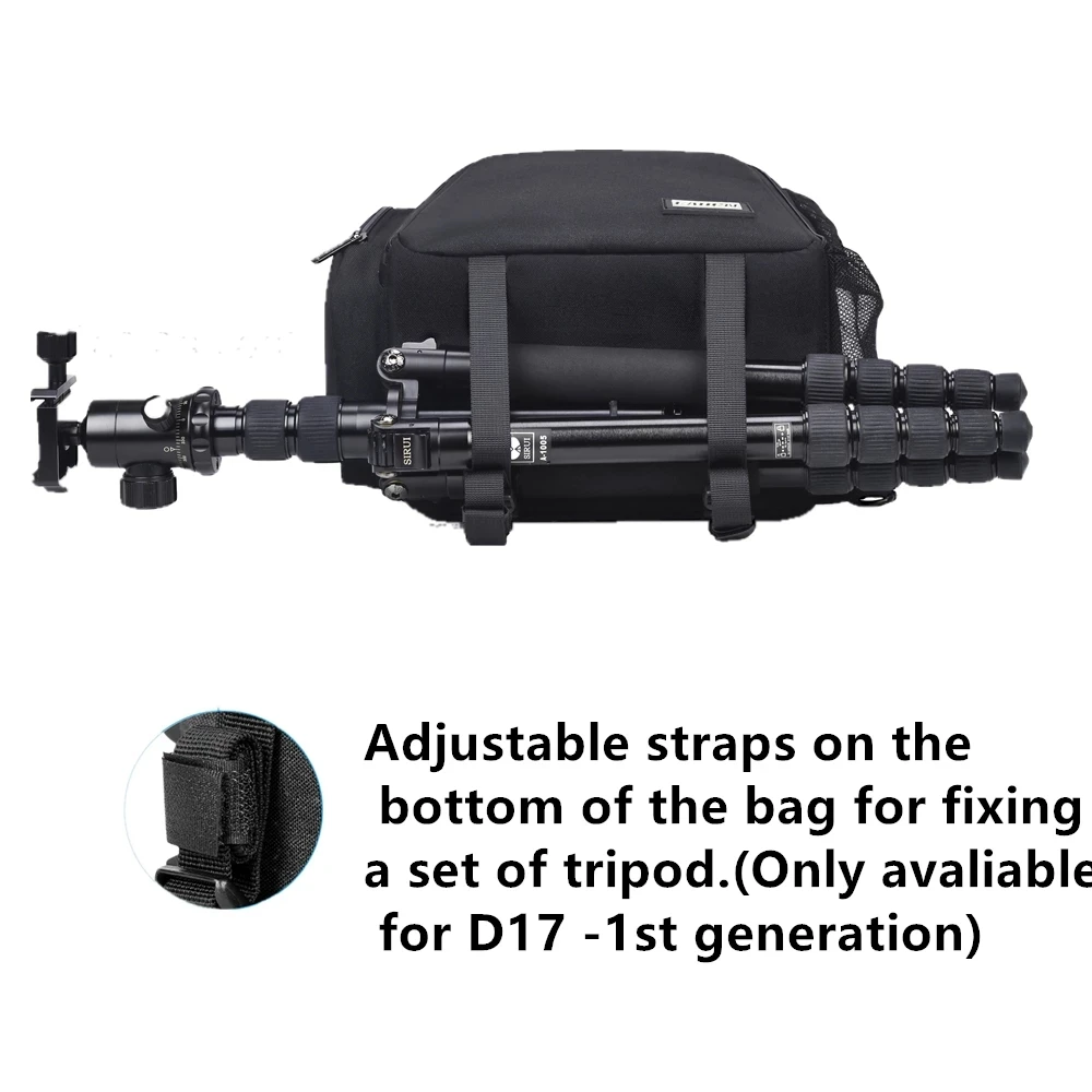 Torba na ramię z plecakiem na aparat, odporna na wstrząsy, wodoodporna torba podróżna na ramię, odpowiednia do obiektywu Nikon Sony Canon — zdjęcie 7