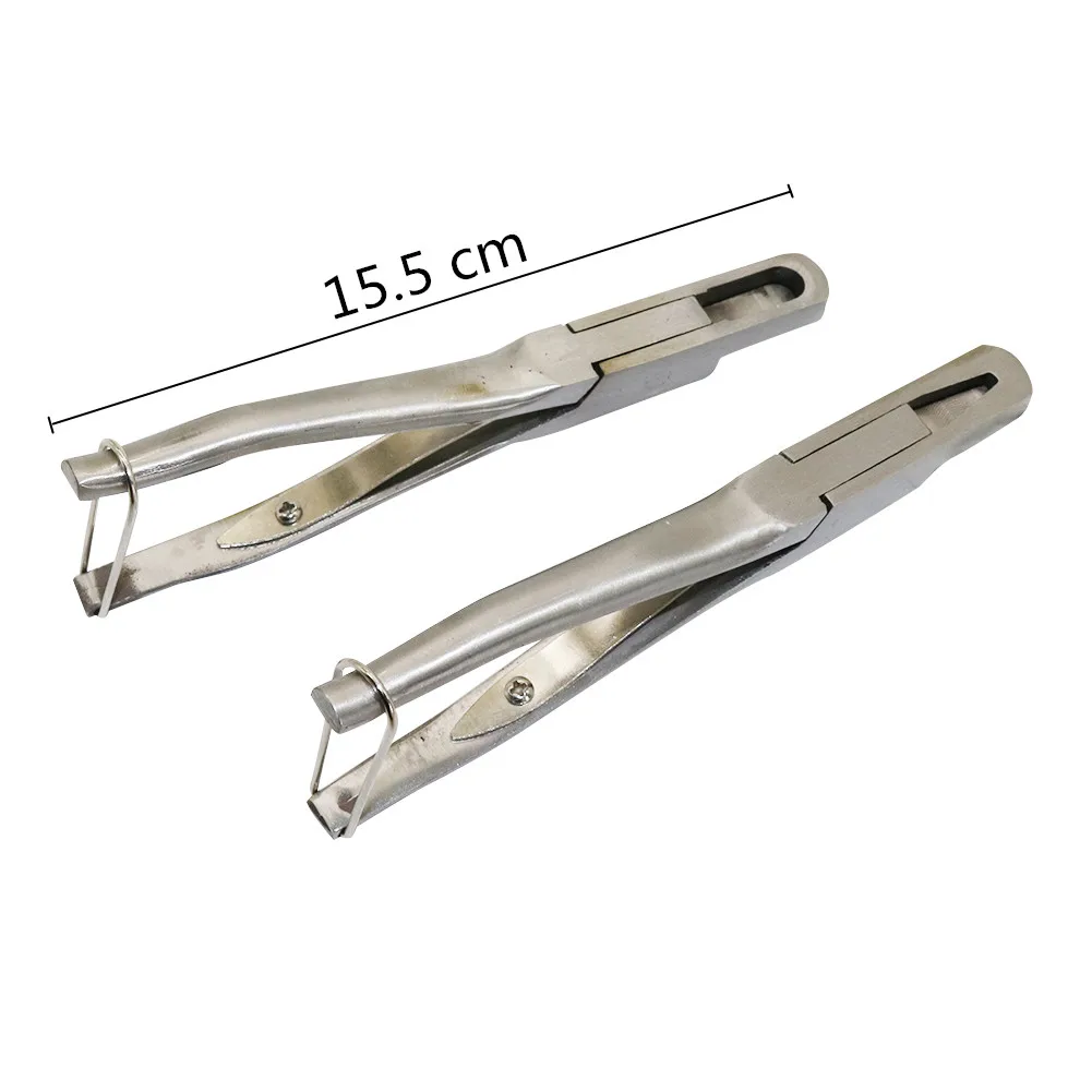 Animal V-shaped U-shaped Ear Notch Pliers Pig Ear Punch Stainless Steel Clamp Piglets Identification Piercing Marking Forcep