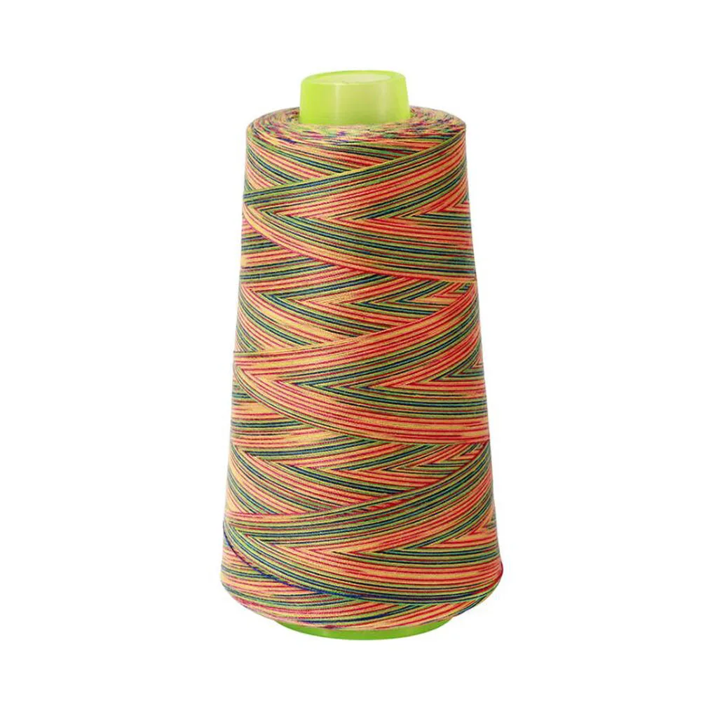 Rainbow Color Sewing Thread Machine Embroidery Threads for Clothing, Hand Craft Sewing Supplies, Quilting Accessories, 7Roll