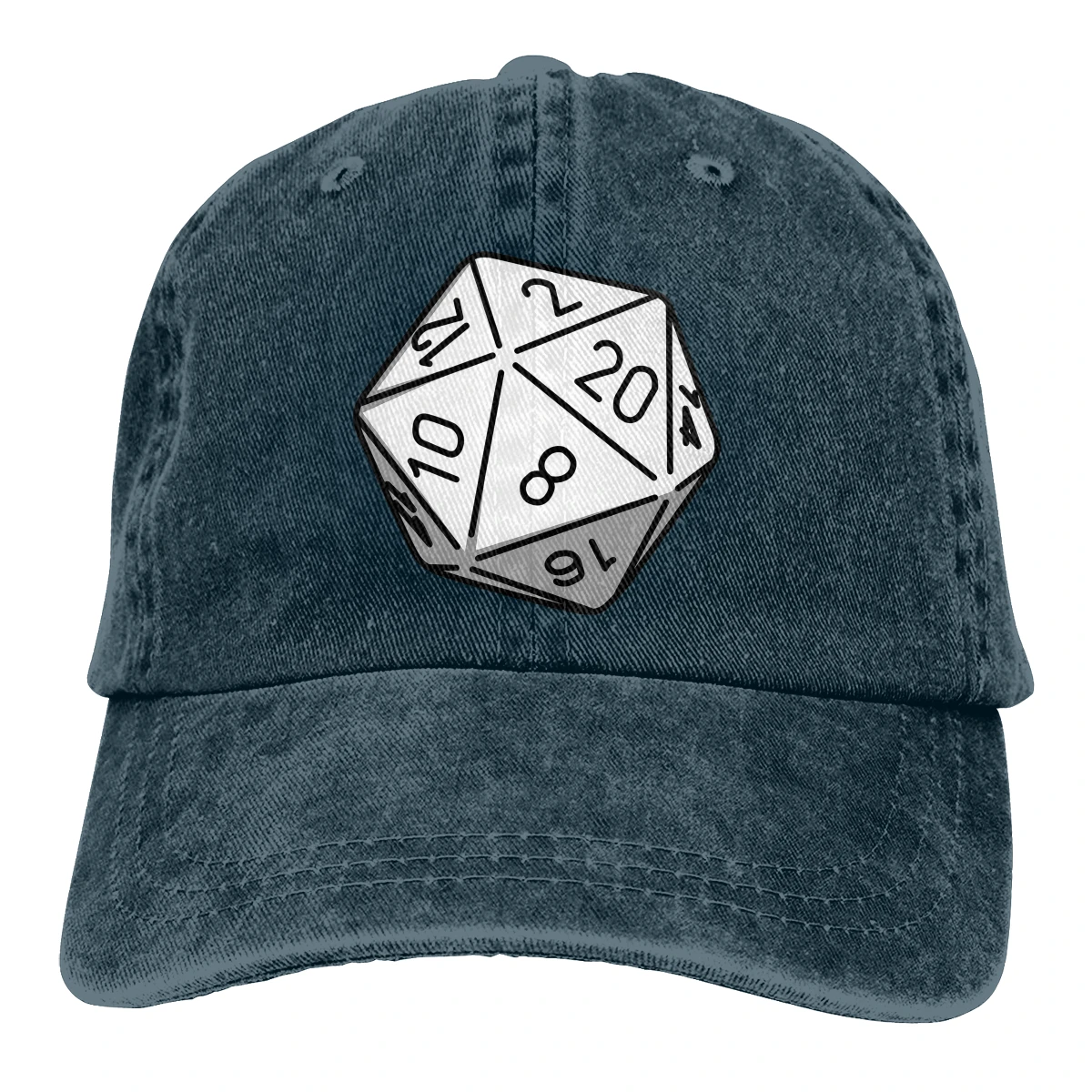 

Simple D20 The Baseball Cap Peaked capt Sport Unisex Outdoor Custom The science of 20 sided dice Hats