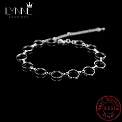 Hot Sale Fashion 925 Sterling Silver Anklets Bracelet Simple Round Pendant Foot Anklet Chain Women Ankle Bracelet Foot Jewelry