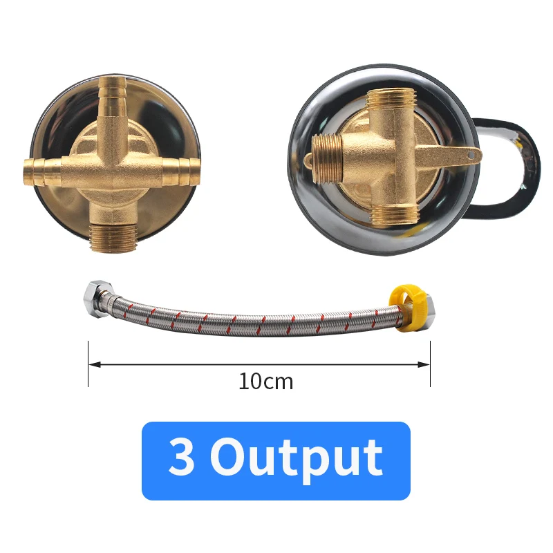Grifo mezclador de ducha de latón, accesorio para cabina de baño de 10 cm, con vía de salida de 2/3/4/5