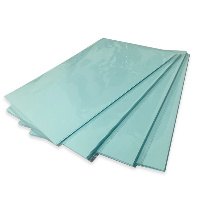 Papier autocollant transparent pour imprimante laser, décalcomanie à glissière d'eau, fond bleu, transparent pour les tasses standardisées, A4 x 10 feuilles