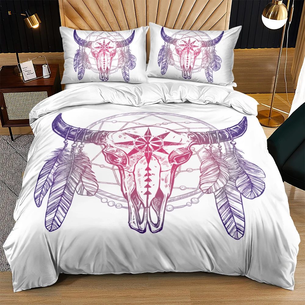 3D Bedding Sets Pillow Cottoms Comforter Cases Set Duvet Covers King Queen Full Twin Size Bohemian Custom Design White Beddings