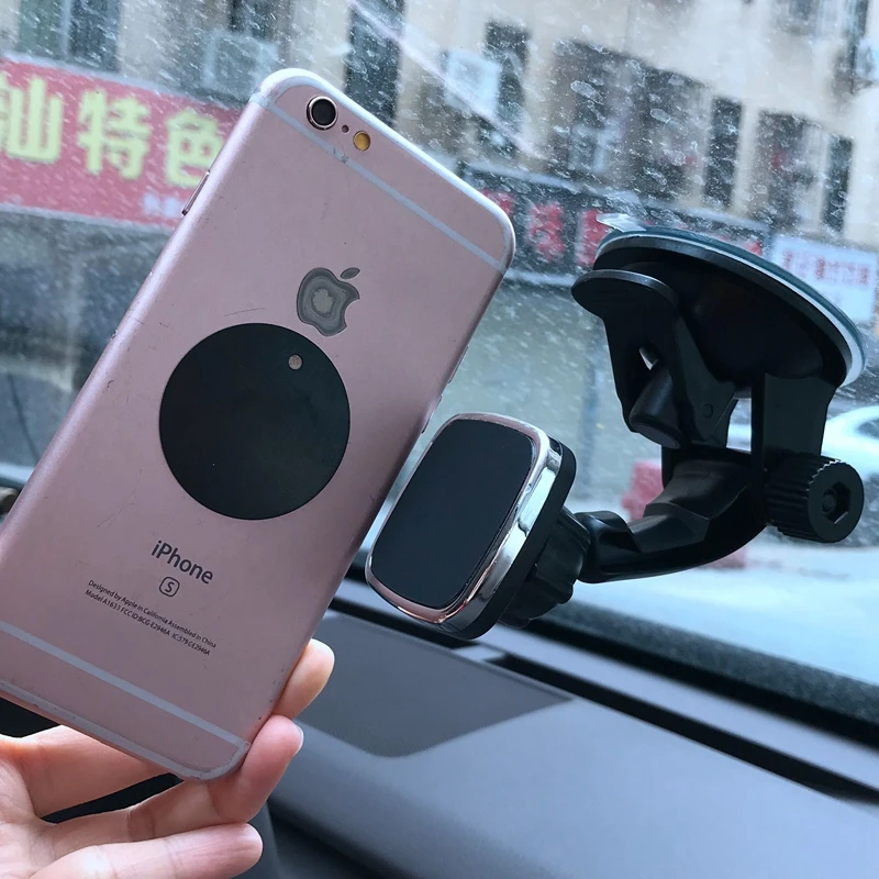 Magnetic Car Phone Holder Windshield Rotatable Mount Magnet Phone Mobile Stand Support Universal For iPhone 12 Samsung Xiaomi