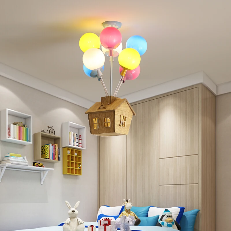 Imagem -02 - Indoor Balloon Teto Lâmpada para Crianças Quarto Sala de Estar Berçário Home Art Decor Lustre