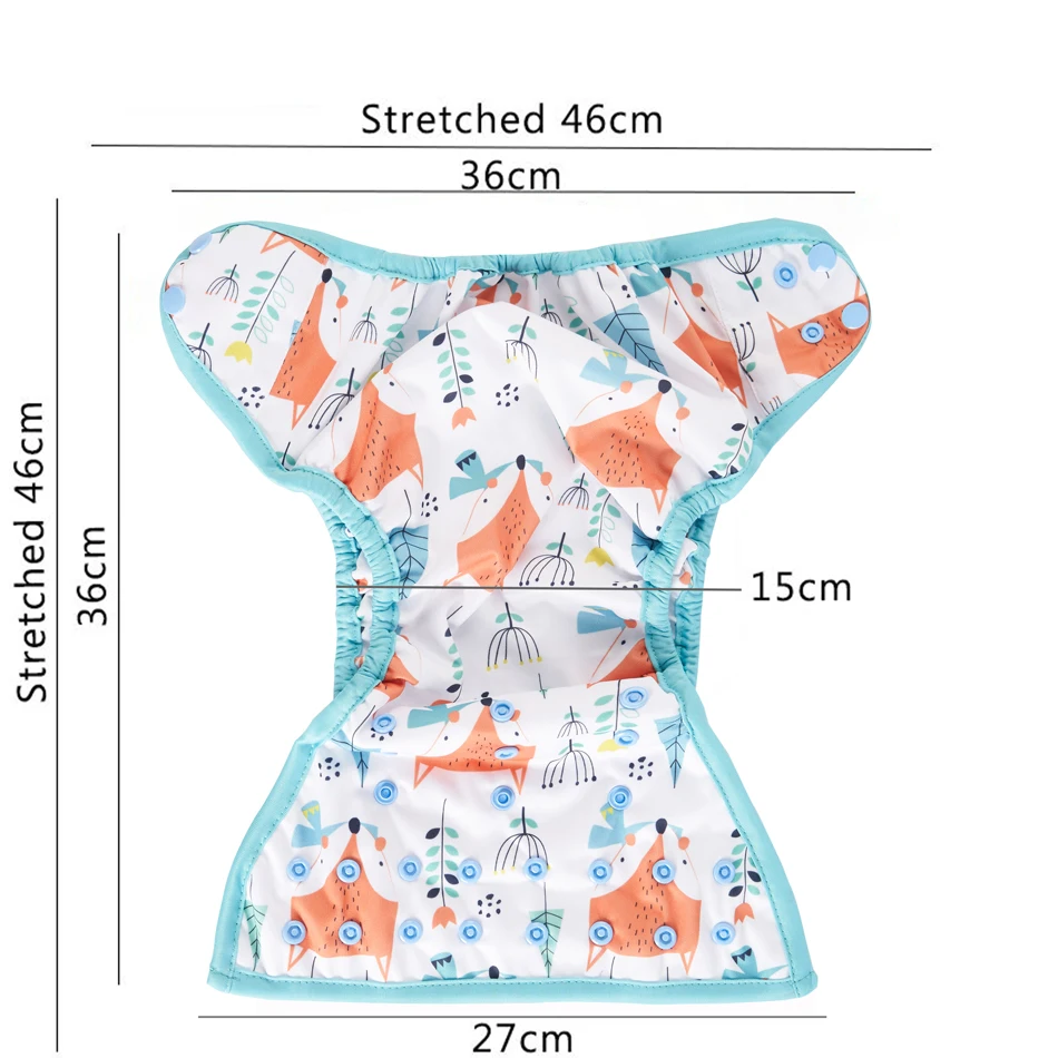 HappyFlute 3-15KG Diaper Cover Newest Binding Printing Waterproof&Reusable Nappy Cover 1Pcs