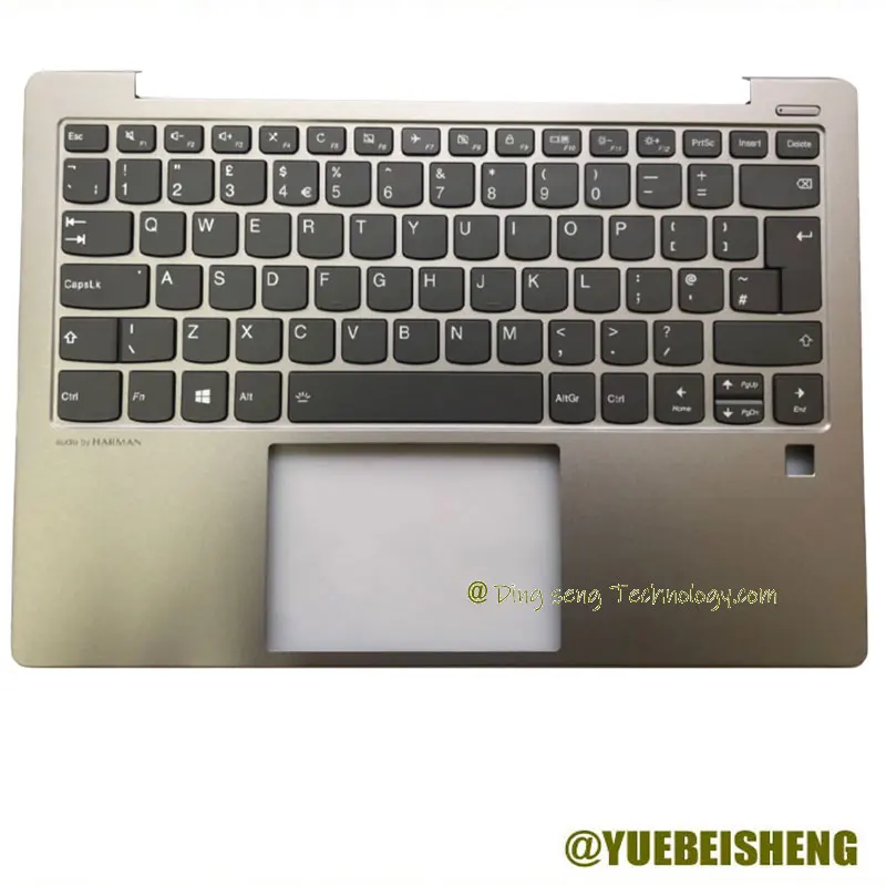 New/org For Lenovo IdeaPad S530 S530-13 S530-13IWL Palmrest UK Keyboard Upper cover Backlit W/FPR 5CB0S16096