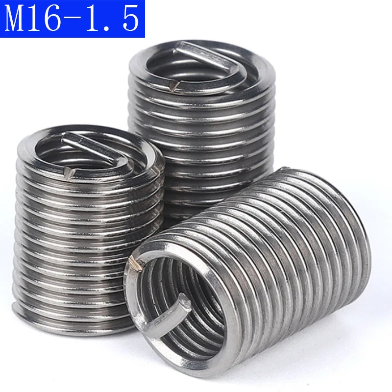 M16 - 1.5 304 Stainless Steel Fine Thread  Helicoil Insert Wire Threaded Inserts