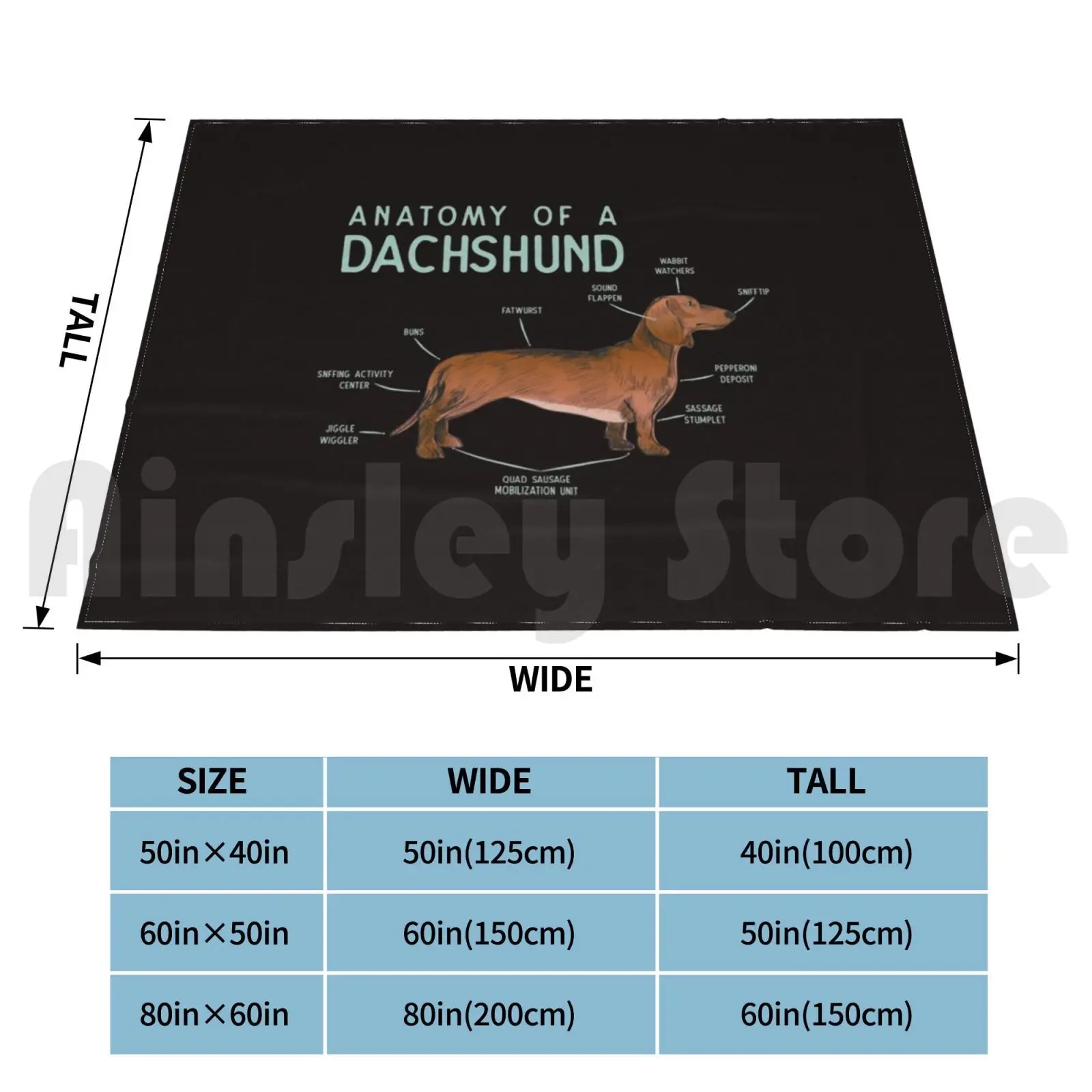 Anatomy Of A Dachshund Product Blanket Fashion Custom Dachsund Animals Dachshund Dogs Cute Funny Dog Doxie Puppy