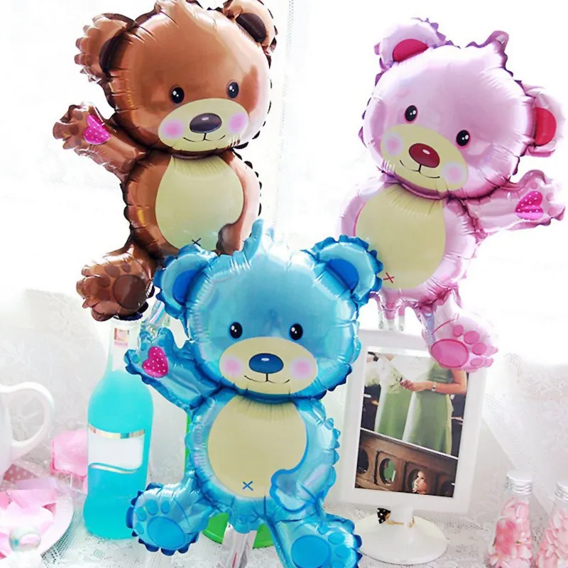 

10pcs/lot Multicolor Mini Cute Bear for House Decoration Birthday Party Kids Cartoon Balloon for Wedding Decoration Kid's Toy