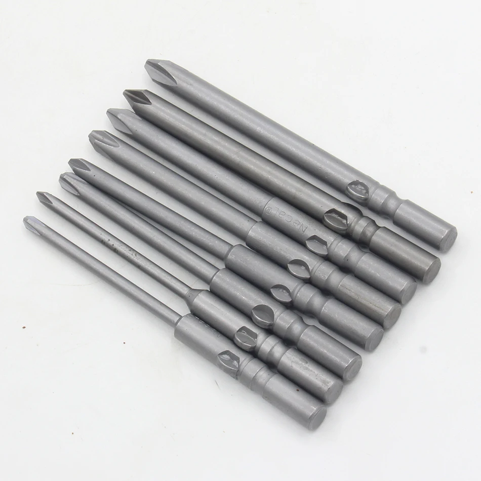 1pc 802 6mm shank chave de fenda elétrica bit chave de fenda magnética phillips cruz driver elétrico bits ferramentas manuais chave de fenda broca 80mm