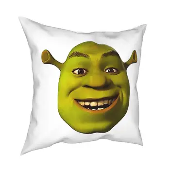 Little Shrek Meme Square Pillowcase Polyester Printed zipper Decor Room Cushion Cover