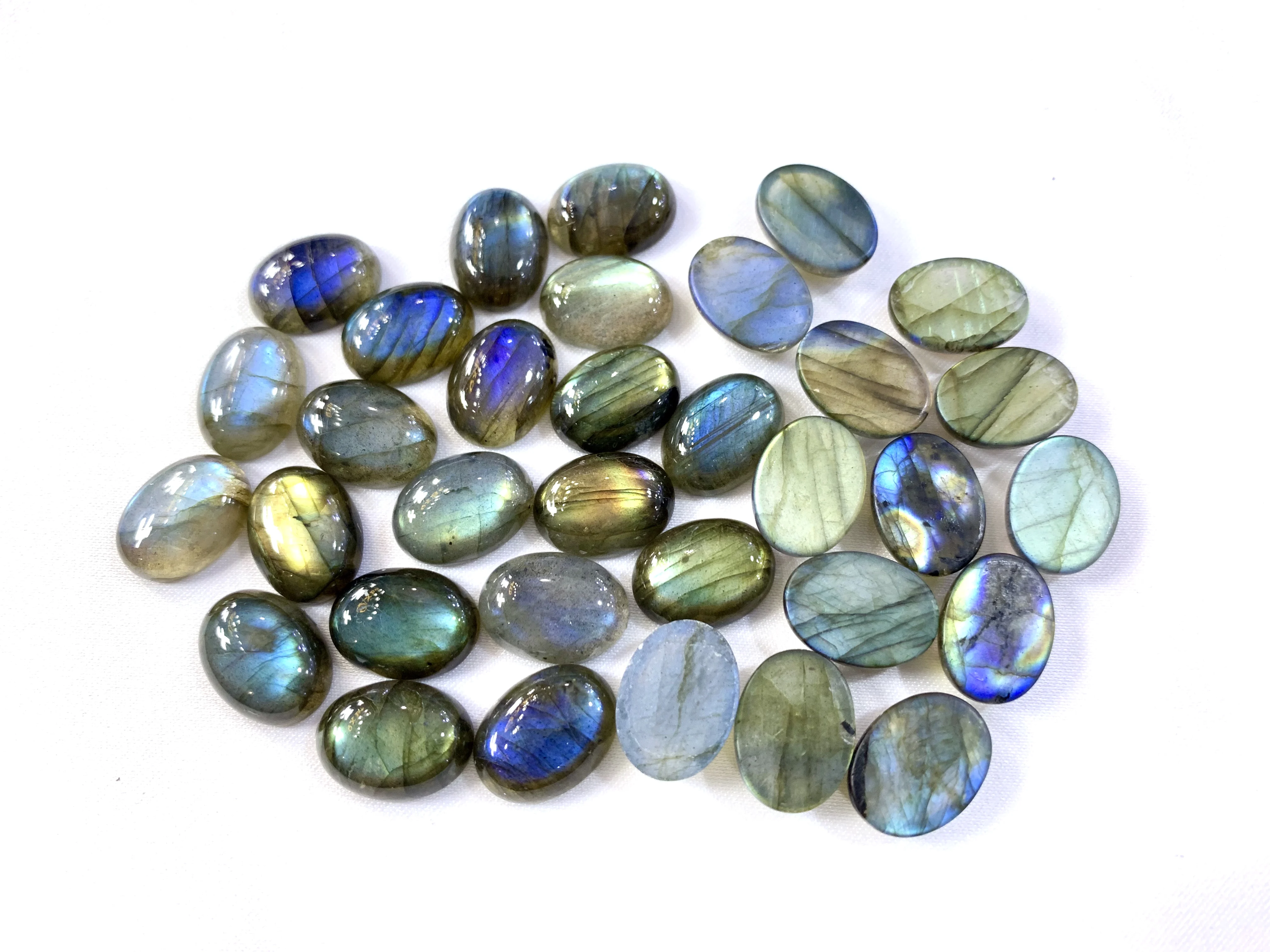 Natural Labradorite Cabochon Gemstone CAB 13x18mm 12x16mm Oval 3pcs/lot DIY Jewelry Accessories Genuine Stone