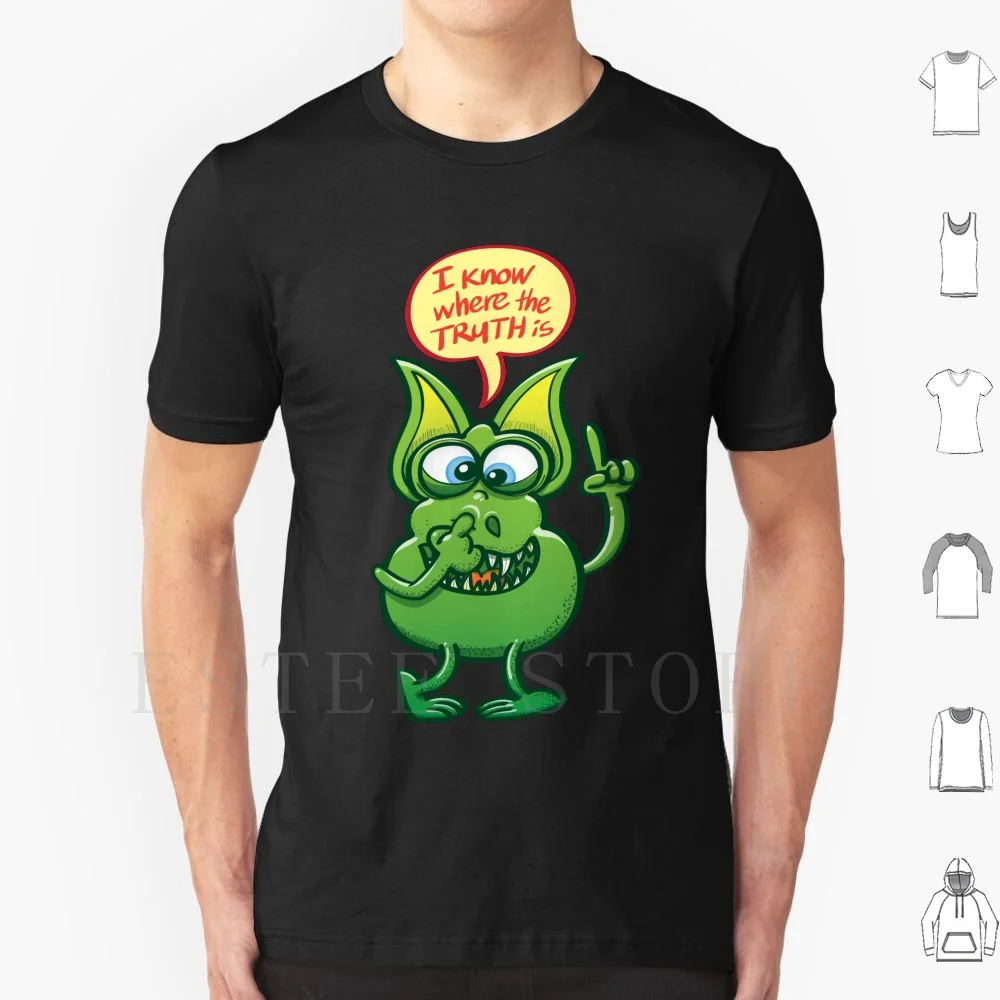 T-shirt en coton Cool Revealing Us Where The Truth Is, Picking His Antarctal, DIY Print Monster, Funny, Cute, Cool Mucus Get Boogers, Men