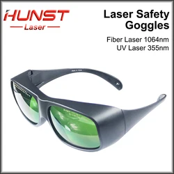 Hunst-gafas de seguridad láser 1064nm, protección UV355, 180-420nm, 750nm-1100nm, para YAG Fiber Lase