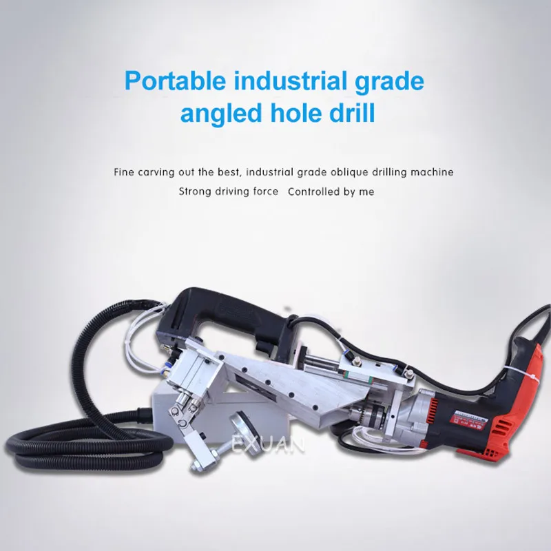 Pneumatic Oblique Pocket Hole Drilling Machine Woodworking Electric Drill Oblique Eye Hole Machine Side