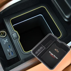 Black Center Storage Box For Range Rover Vogue 2018 2019 Car Container Holder Tray Accessories For Range Rover Sport 2018 2019