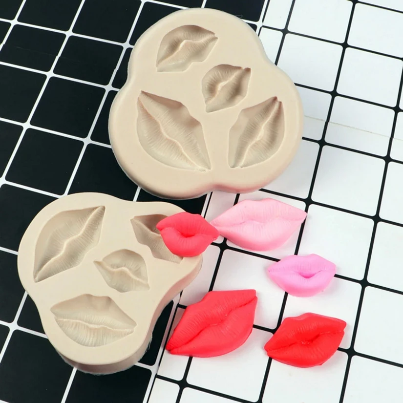 Lips Shape Silicone Mold Sugarcraft Chocolate Cupcake Baking Mold Fondant Cake Decorating Tools