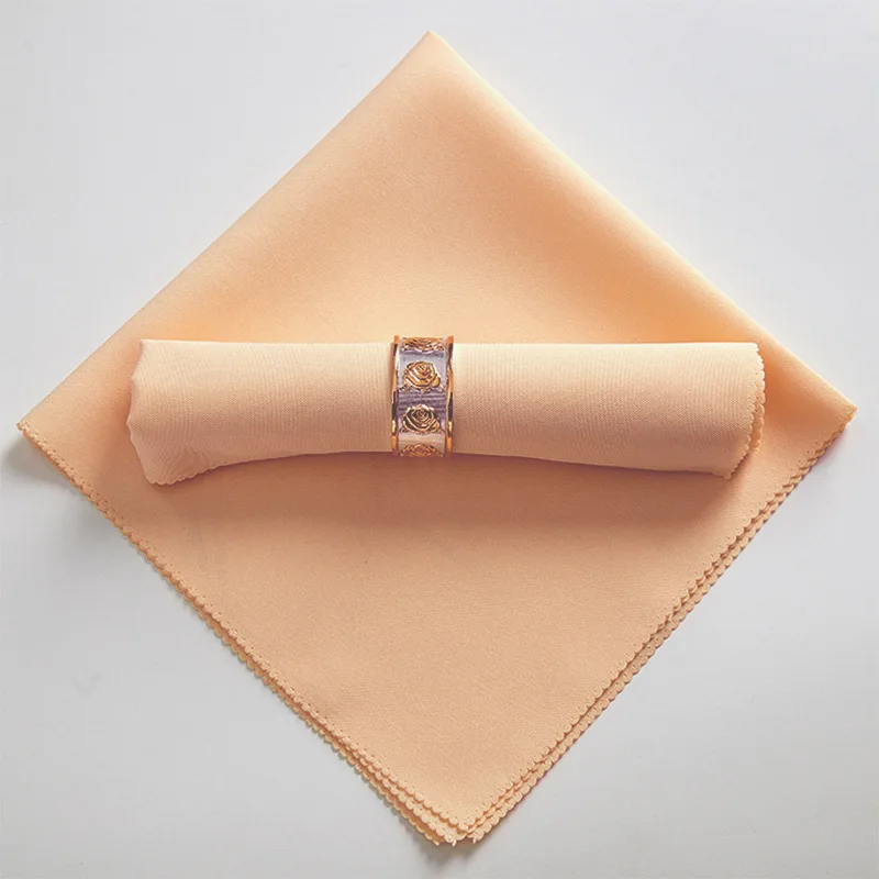 48x48cm Cloth Napkins Wedding Banquet Decoration Polyester Table Napkins Party Restaurant Solid Color Serving Napkins Fabric