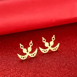 Stainless Steel African Adinkra Symbol Earrings Jewelry For Women Girls