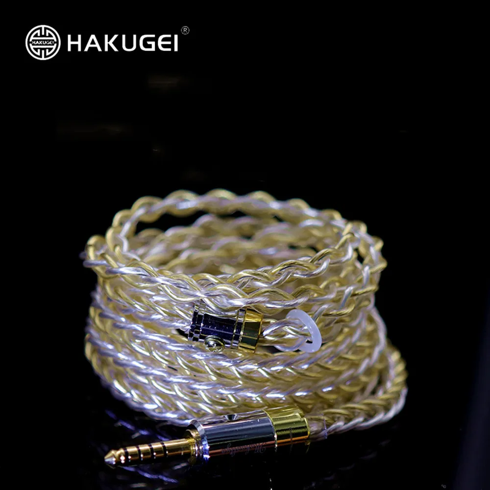 FENGRU HAKUGEI JADE of Heaven Pure Gold Plated OCC Silver 2Pin 0.78mm MMCX QDC HiFi Earphone Upgrade Cable for Shure SE215 KXXS