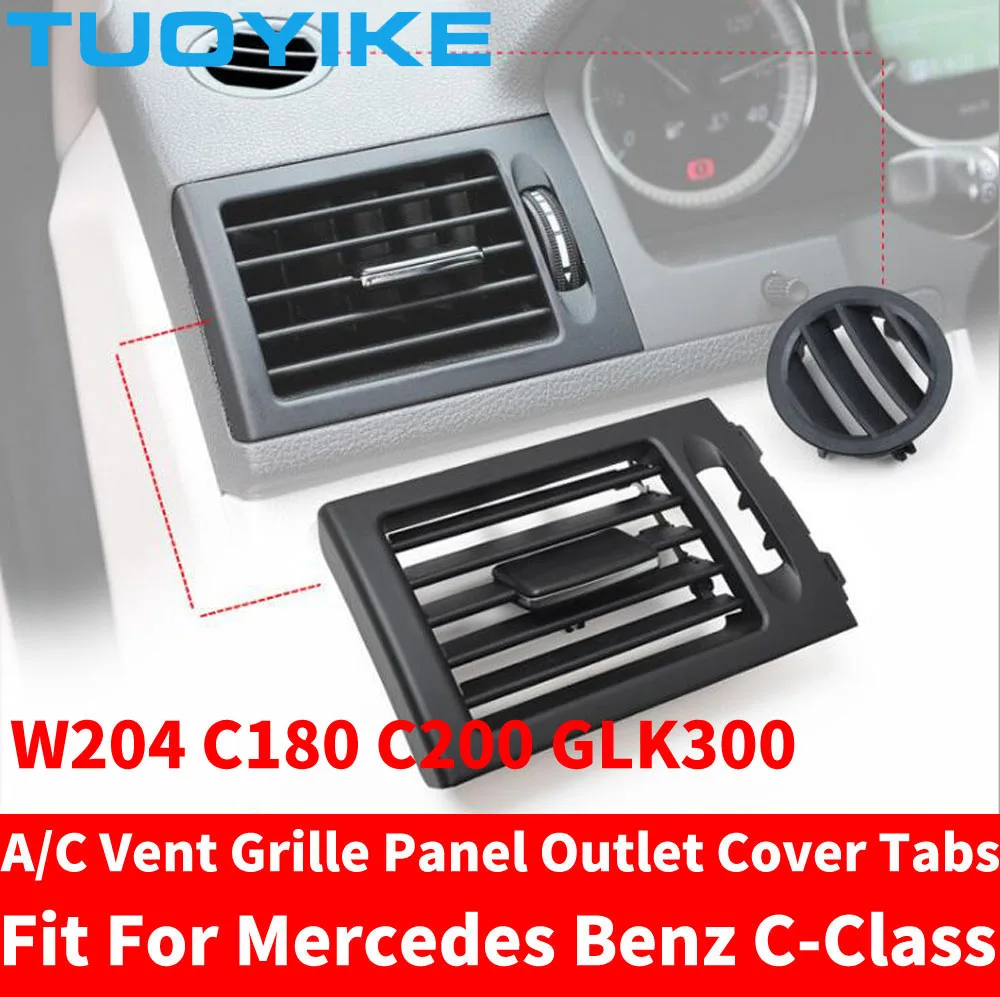 4pcs/set RHD W204 Front Console Rear AC Air Conditioner Vent Grille Panel Trim For Benz C-Class C180 C200 C220 C260 C300 08-2010