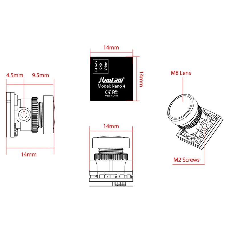 RunCam Nano 4 Nano4 mini Camera 1/3 \