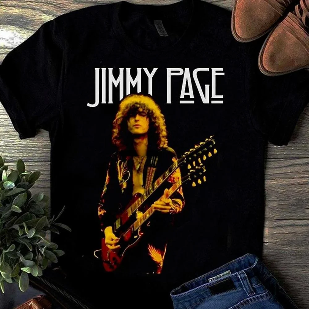 

New! Rare! Jimmy Page T Shirt Reprint Tee Men All Size Music Fan Shirt