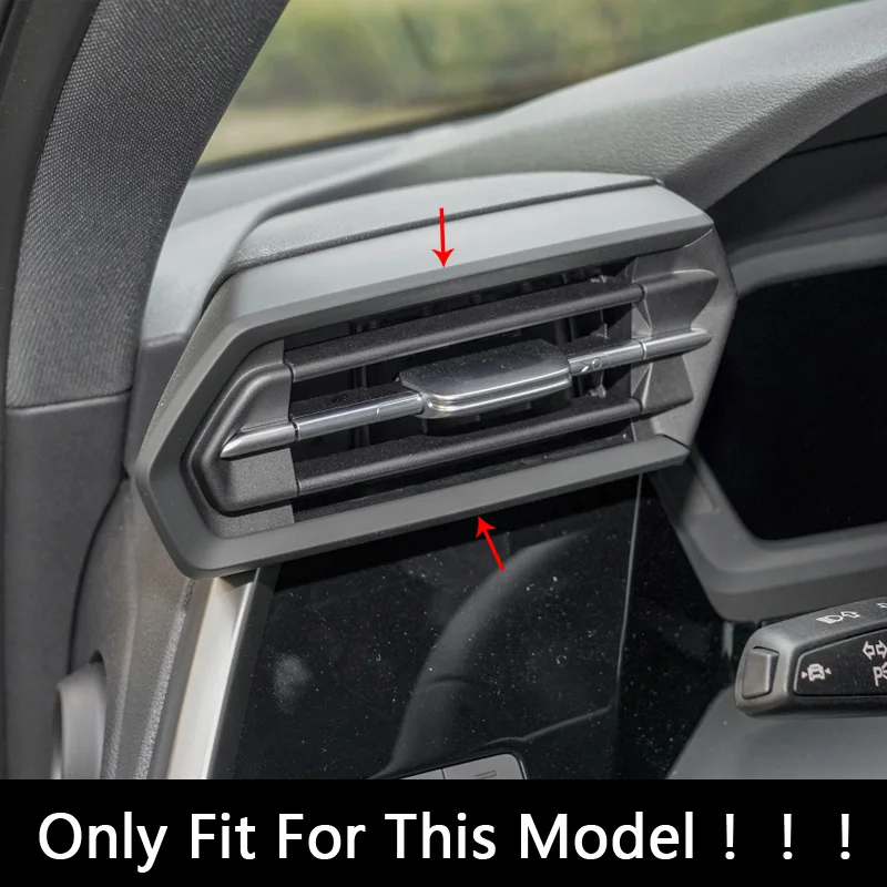 Car Styling AC Front Air Outlet Frame Sticker Cover Trim For Audi A3 8Y 2021-2022 Air Vent Stainless Steel Interior Accessories