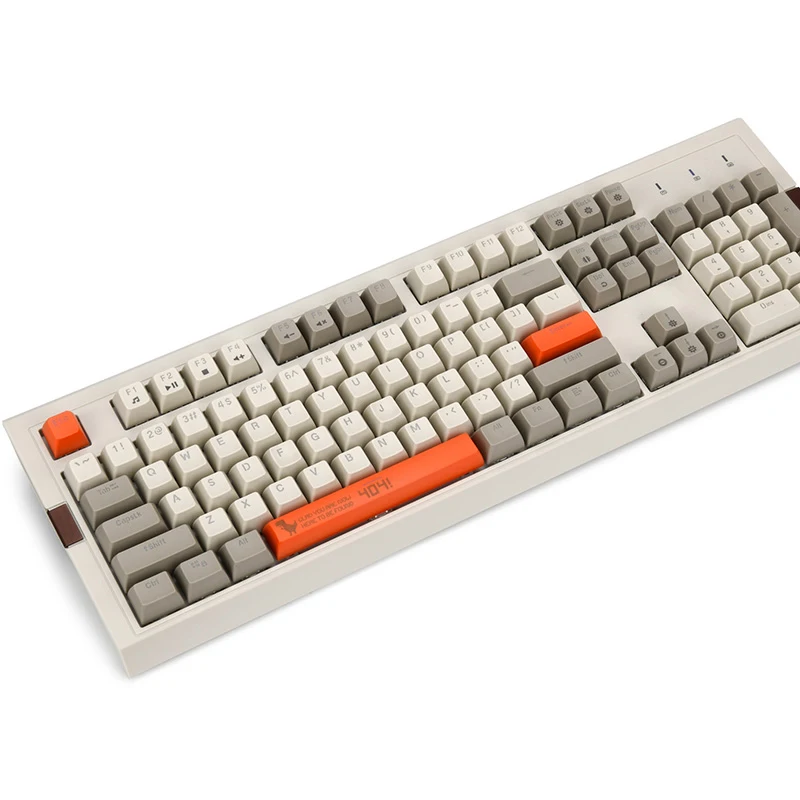 Imagem -03 - Ajazz Ak510 104 Teclas Teclado Mecânico Retro Gaming Teclado Rgb Backlight Teclado com Fio de Duas Cores Pbt Bola Chave Boné Ergonômico