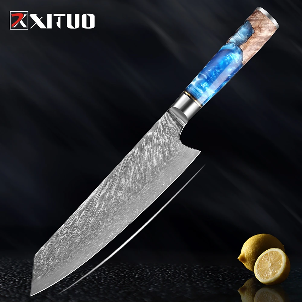 

XITUO Damascus Kitchen Knife 67 Layers Japanese Carbon Steel PRO Chef's Knife Meat Slicing Nakiri Kiritsuke Cleaver Knife New