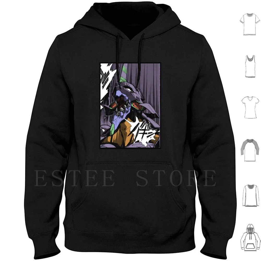 Berserk Eva 01 Hoodies Shinji Shinji Ikari Eva Nge Gendo Mecha Robot