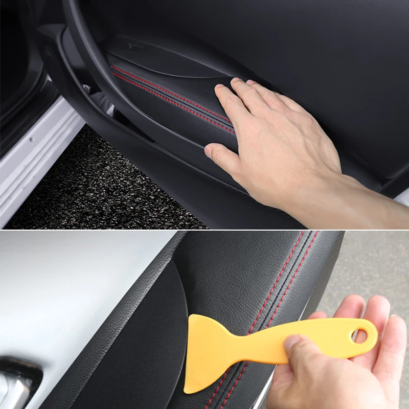 Leather Car Door Armrest Case Holster Environmentally-Friendly Microfiber Stickers For Toyota Corolla E210 2019-2022 2023 2024